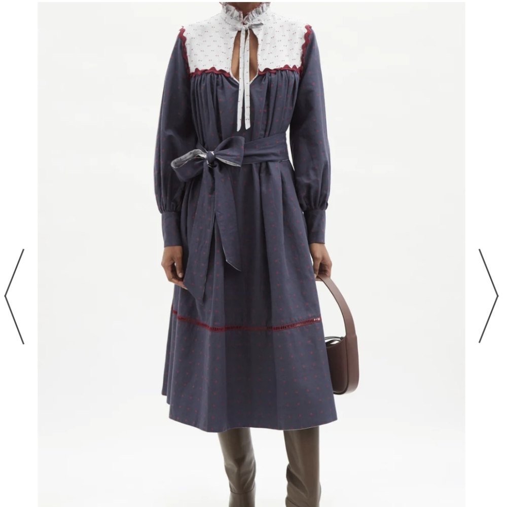 Wiggy Kit Margaux Dress (designer cottage prairie midi dress)